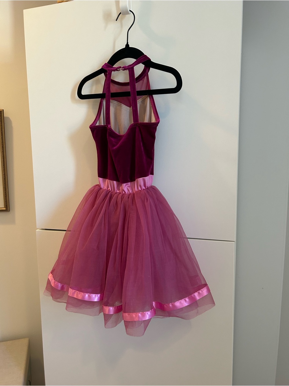 Weissman Berry Pink Tulle Dance Costume with Rhinestone Detail - Picture 8 of 11